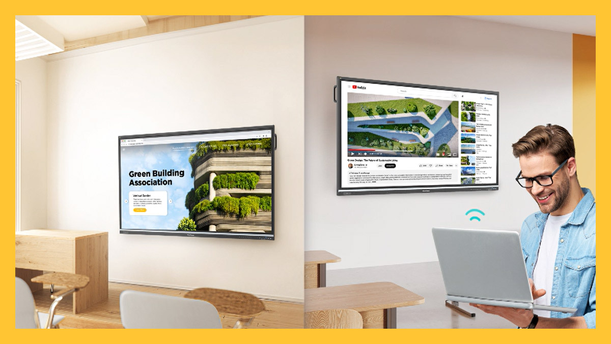 Màn Hình Tương Tác IFP6551-1C 65" 4K – Viết Tự Nhiên, Cảm Ứng Siêu Mượt, Android 14 EDLA, Kết Nối Thông Minh, Thiết Kế Linh Hoạt