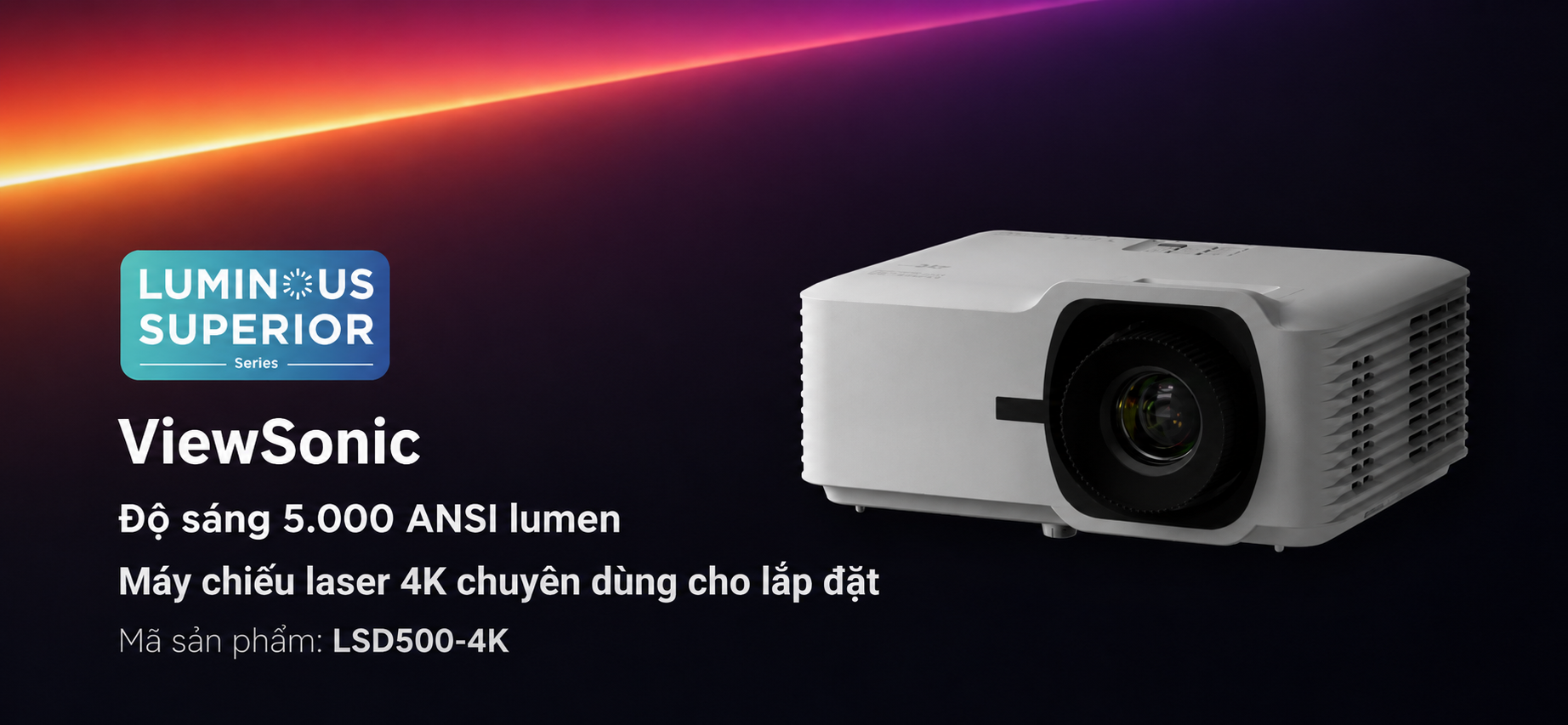 Tính năng hỗ trợ lắp đặt thông minh của ViewSonic LSD500-4K